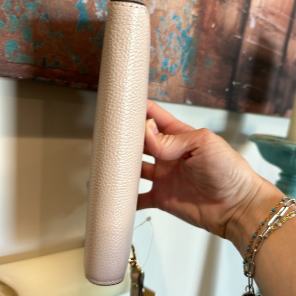 NWT MICHAEL KORS SOFT PINK GOLD PEBBLED LEATHER JET SET WRISTLET WALLET - Picture 5 of 7